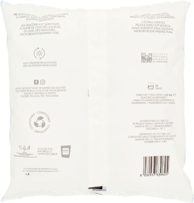 ice³ Cube - Pure Ice Cubes 1,25 Kg